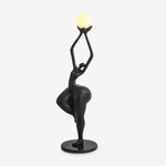 Ascend Grace Sculptural Floor Lamp with Glowing Orb Shade