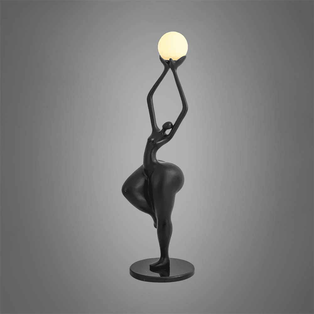 Ascend Grace Sculptural Floor Lamp with Glowing Orb Shade