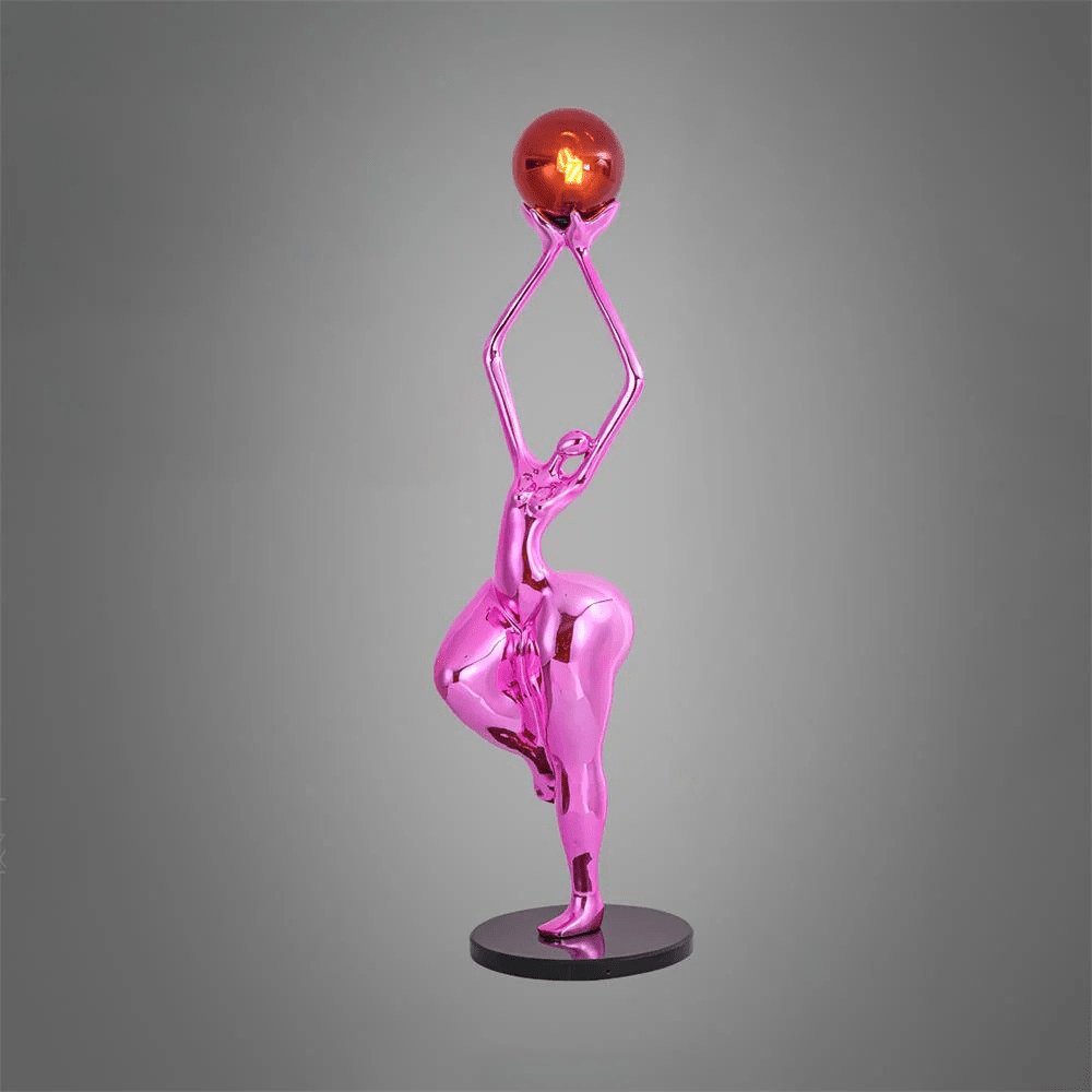 Ascend Grace Sculptural Floor Lamp with Glowing Orb Shade