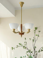 Ascher Modern Brass Glass Chandelier for Dining Room and Living Room