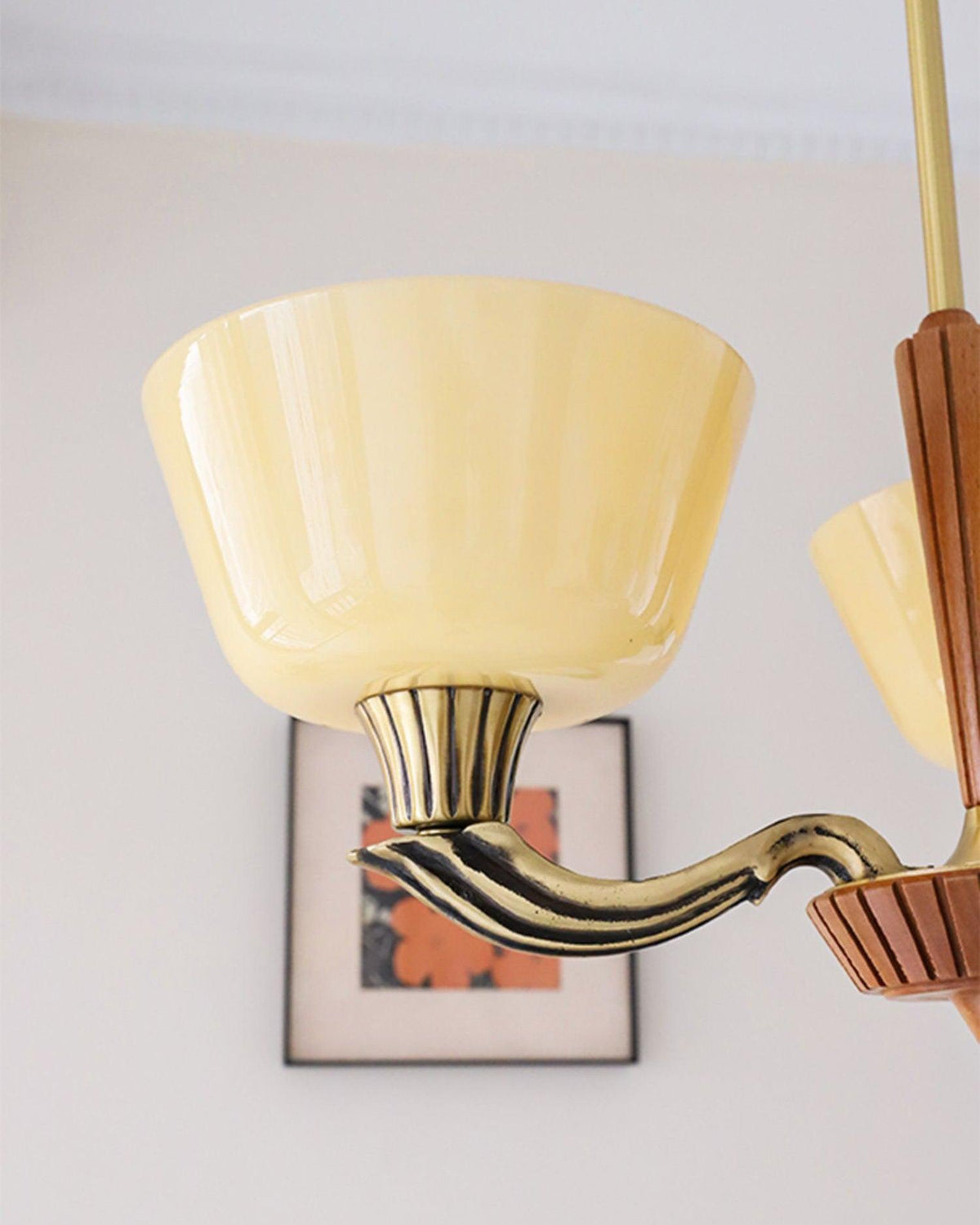 Ascher Modern Brass Glass Chandelier for Dining Room and Living Room