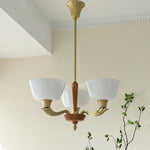 Ascher Modern Brass Glass Chandelier for Dining Room and Living Room