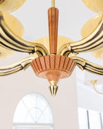 Ascher Modern Brass Glass Chandelier for Dining Room and Living Room