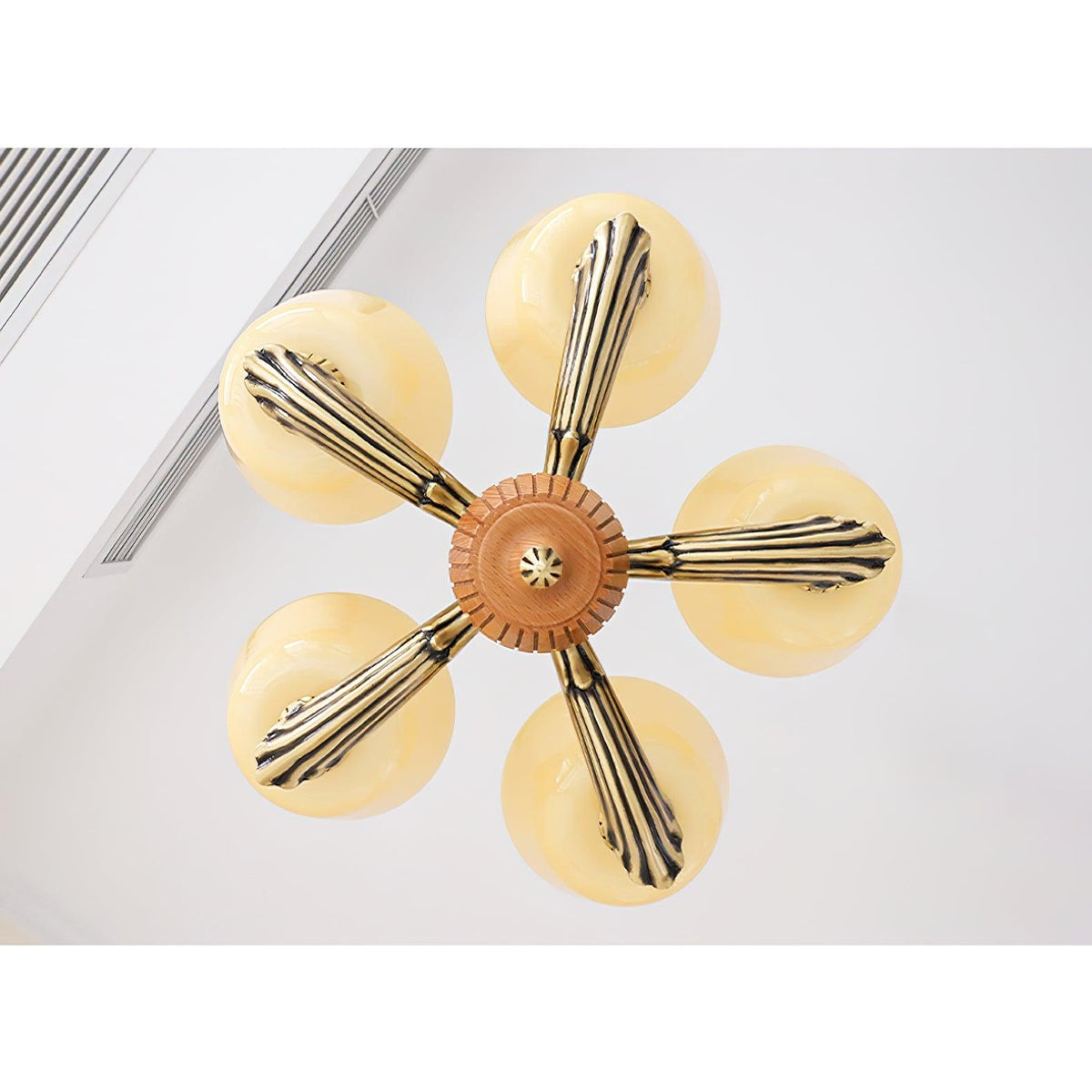 Ascher Modern Brass Glass Chandelier for Dining Room and Living Room