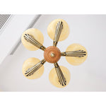 Ascher Modern Brass Glass Chandelier for Dining Room and Living Room