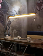 Linear Glass Chandelier with Integrated LED – Modern Kitchen Island Lighting