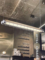 Linear Glass Chandelier with Integrated LED – Modern Kitchen Island Lighting