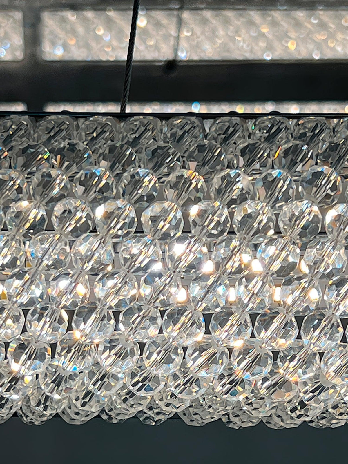 Asscher Ring Crystal LED Chandelier, Modern Luxury Ceiling Light