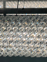 Asscher Ring Crystal LED Chandelier, Modern Luxury Ceiling Light