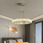 Asscher Ring Crystal LED Chandelier, Modern Luxury Ceiling Light