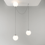 Asteris Multi-Globe Pendant Light – Opal Glass & Black Cord