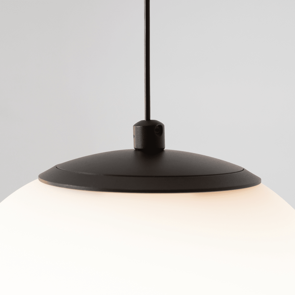 Asteris Multi-Globe Pendant Light – Opal Glass & Black Cord