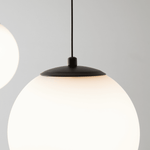 Asteris Multi-Globe Pendant Light – Opal Glass & Black Cord