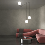 Asteris Multi-Globe Pendant Light – Opal Glass & Black Cord