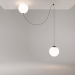 Asteris Multi-Globe Pendant Light – Opal Glass & Black Cord