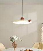 Lola Round LED Pendant Light in Cream and Terracotta