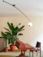 Astral Curve Ceiling Light – Modern LED Flush Mount for Living Room & Bedroom