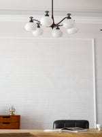 Astrid Modern Glass Globe Chandelier for Dining Room and Living Room