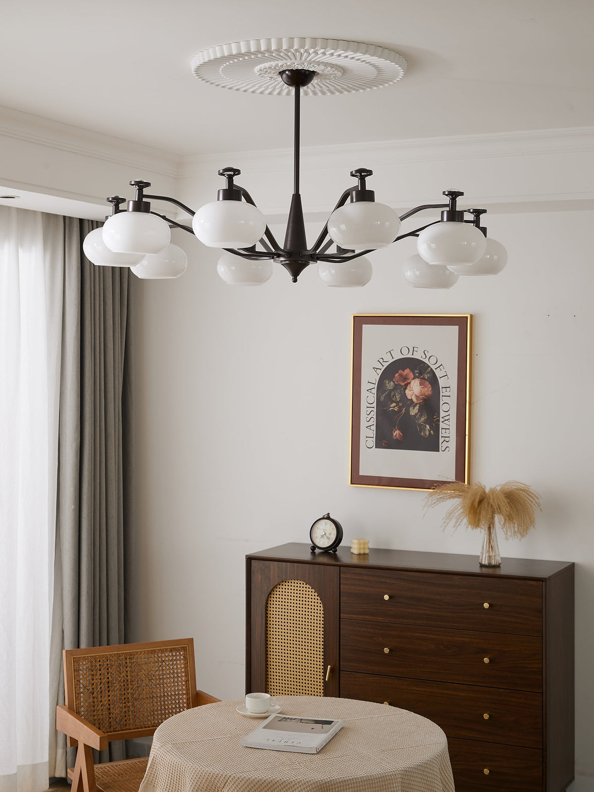 Astrid Modern Glass Globe Chandelier for Dining Room and Living Room