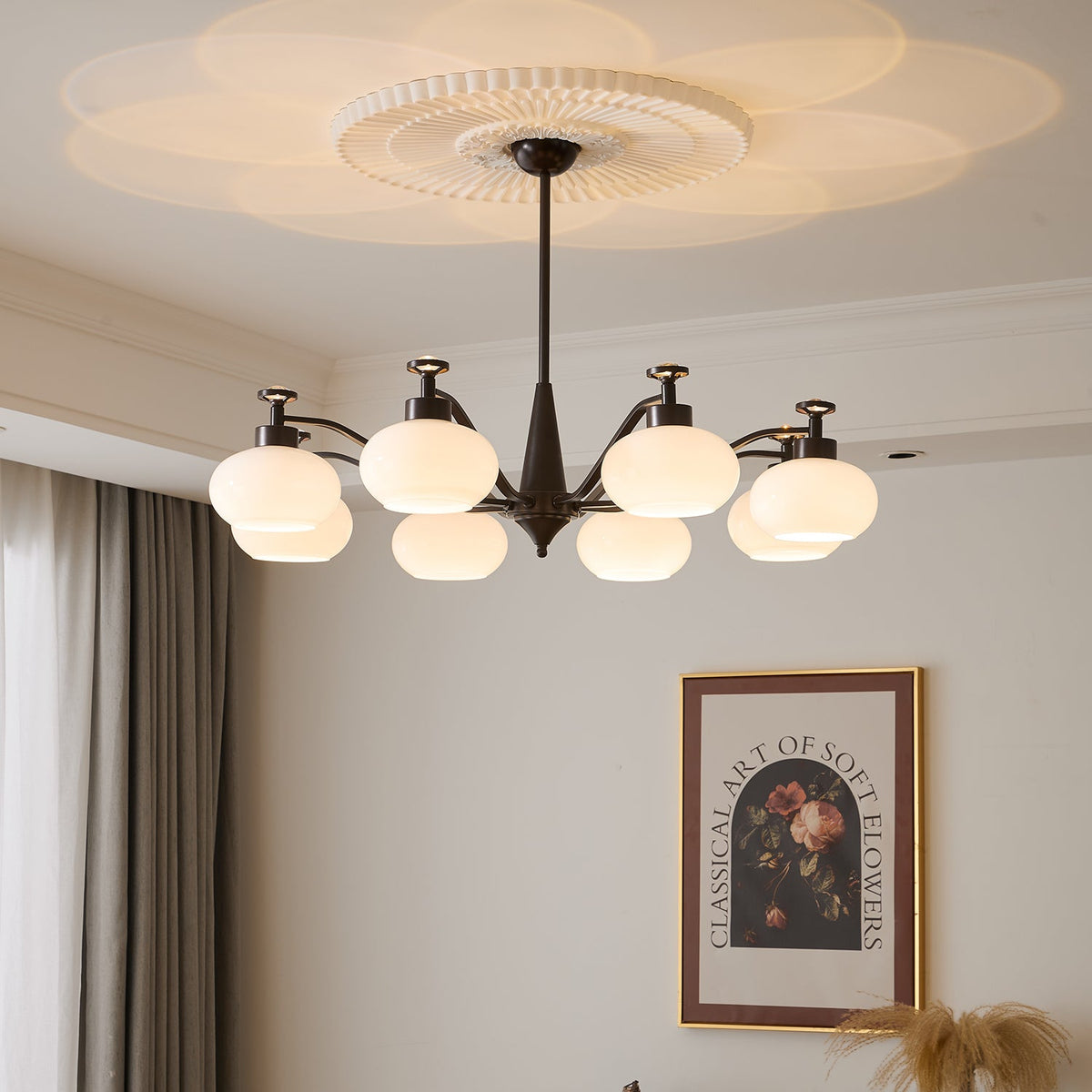 Astrid Modern Glass Globe Chandelier for Dining Room and Living Room