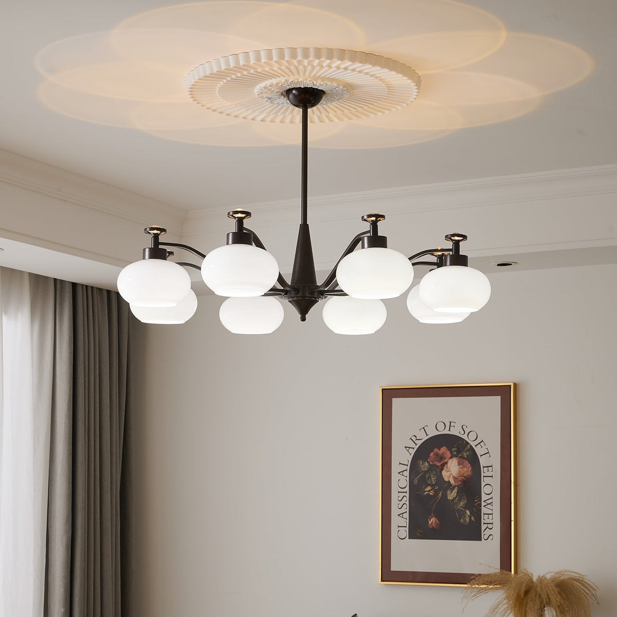 Astrid Modern Glass Globe Chandelier for Dining Room and Living Room