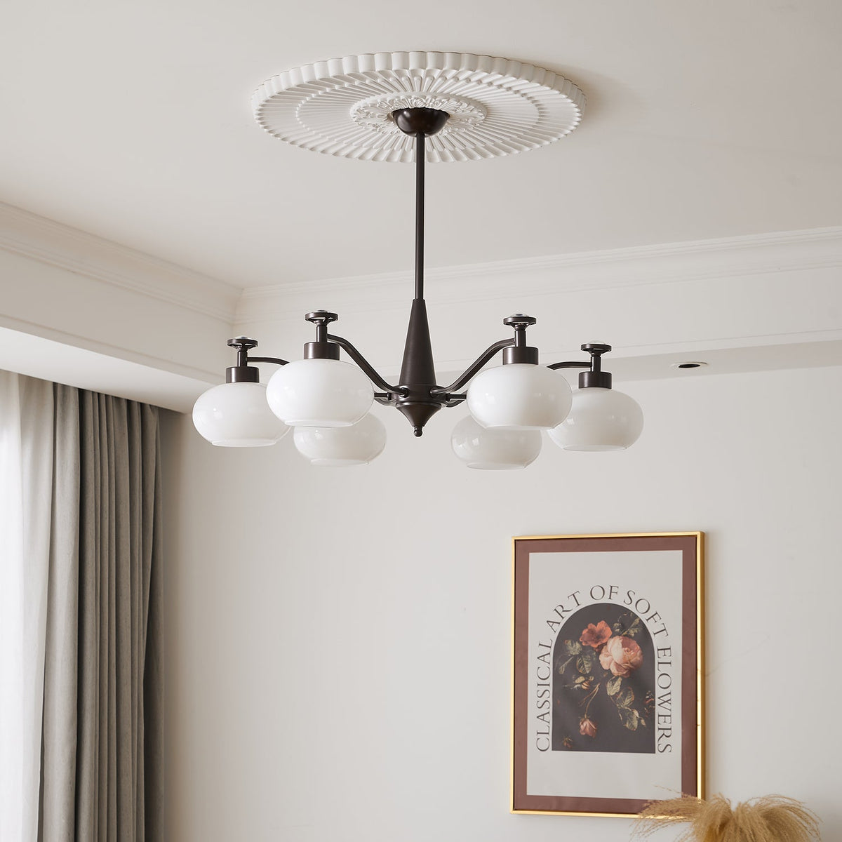 Astrid Modern Glass Globe Chandelier for Dining Room and Living Room