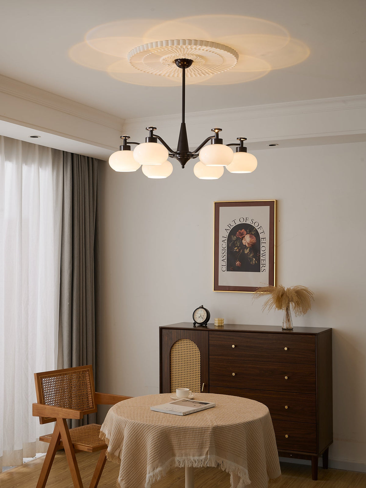 Astrid Modern Glass Globe Chandelier for Dining Room and Living Room