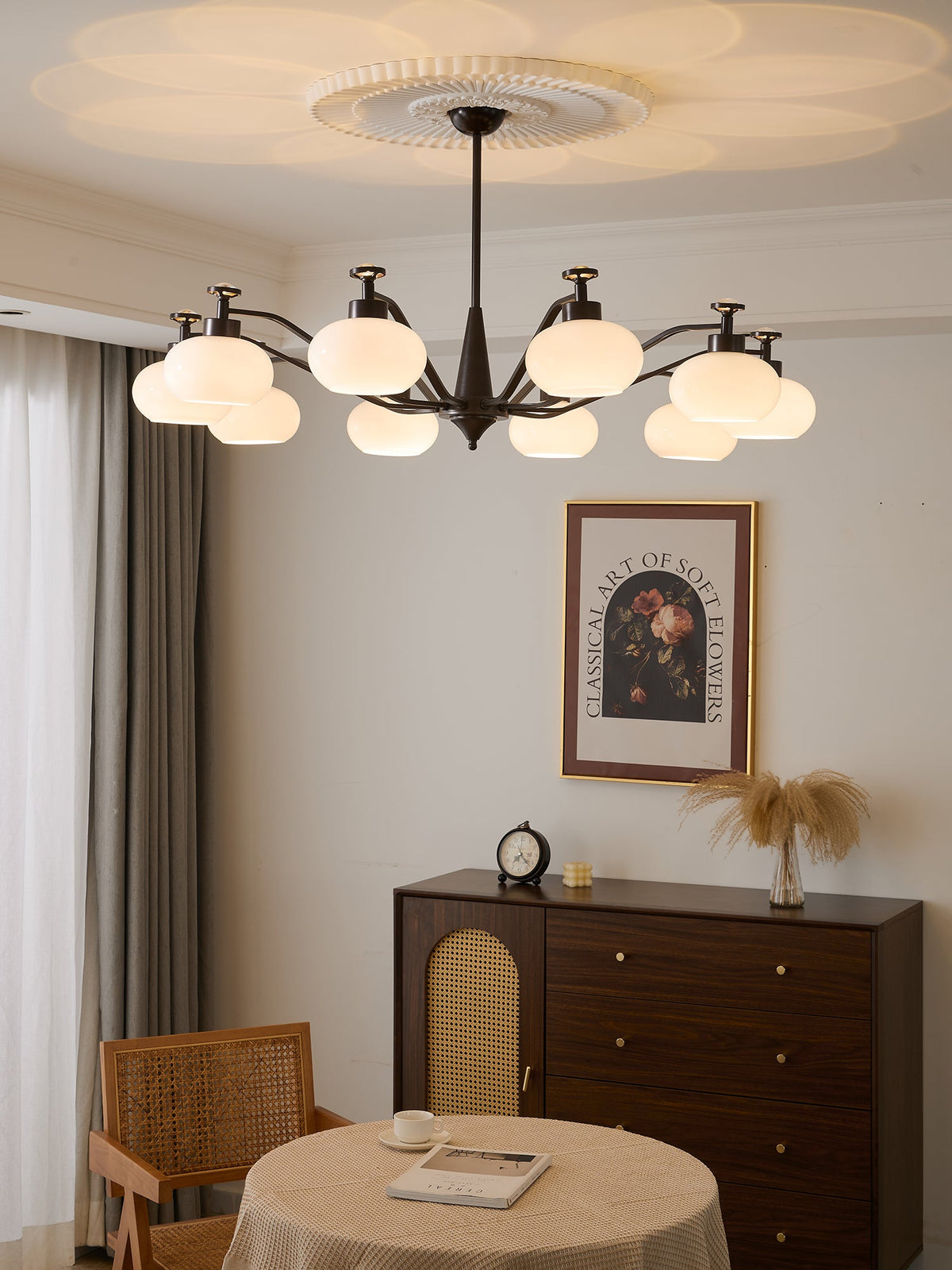Astrid Modern Glass Globe Chandelier for Dining Room and Living Room