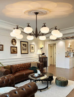 Astrid Modern Glass Globe Chandelier for Dining Room and Living Room