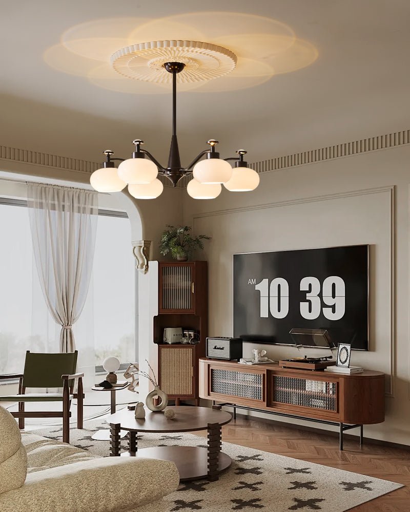 Astrid Modern Glass Globe Chandelier for Dining Room and Living Room