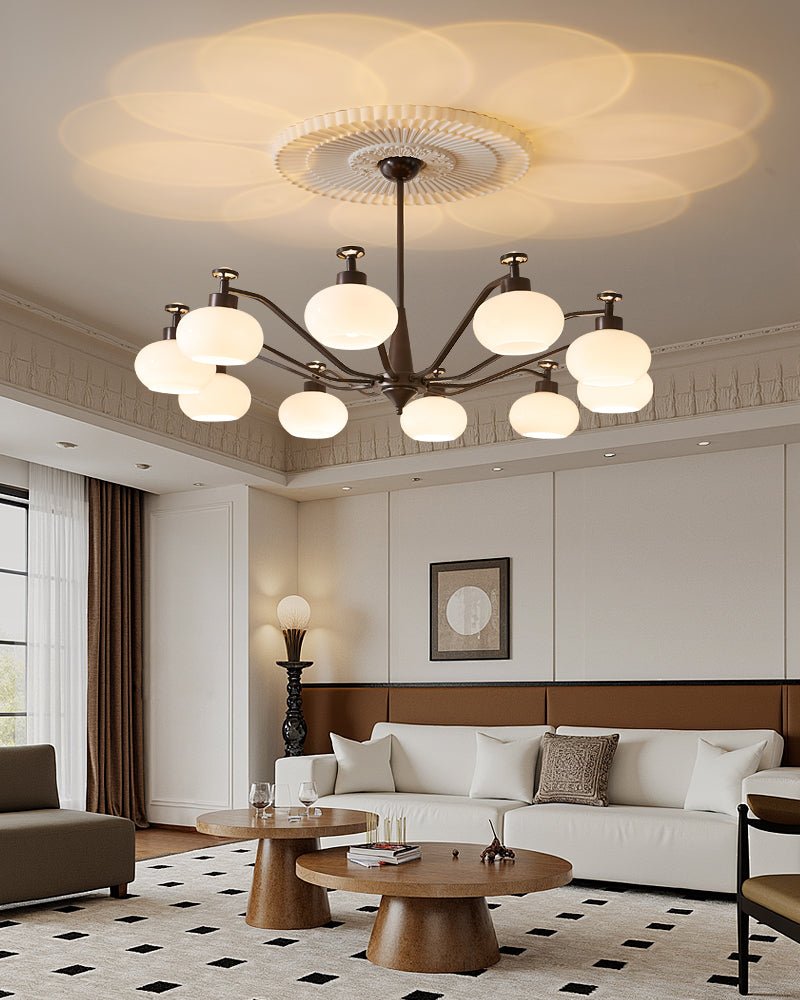 Astrid Modern Glass Globe Chandelier for Dining Room and Living Room