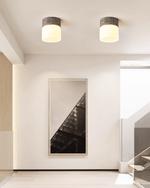 Astrid Travertine Ceiling Light – Natural Stone LED Flush Mount