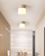 Astrid Travertine Ceiling Light – Natural Stone LED Flush Mount