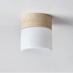 Astrid Travertine Ceiling Light – Natural Stone LED Flush Mount