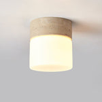 Astrid Travertine Ceiling Light – Natural Stone LED Flush Mount
