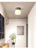 Astrid Travertine Ceiling Light – Natural Stone LED Flush Mount