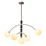 Astrium Arc Chandelier – Modern Glass & Wood Pendant Light