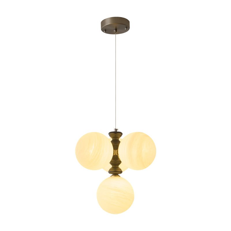 Astrium Arc Chandelier – Modern Glass & Wood Pendant Light