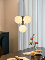 Astrium Arc Chandelier – Modern Glass & Wood Pendant Light