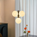 Astrium Arc Chandelier – Modern Glass & Wood Pendant Light