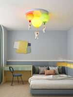 Astronaut Balloon Flush Mount Ceiling Light – Glossy Designer Lamp