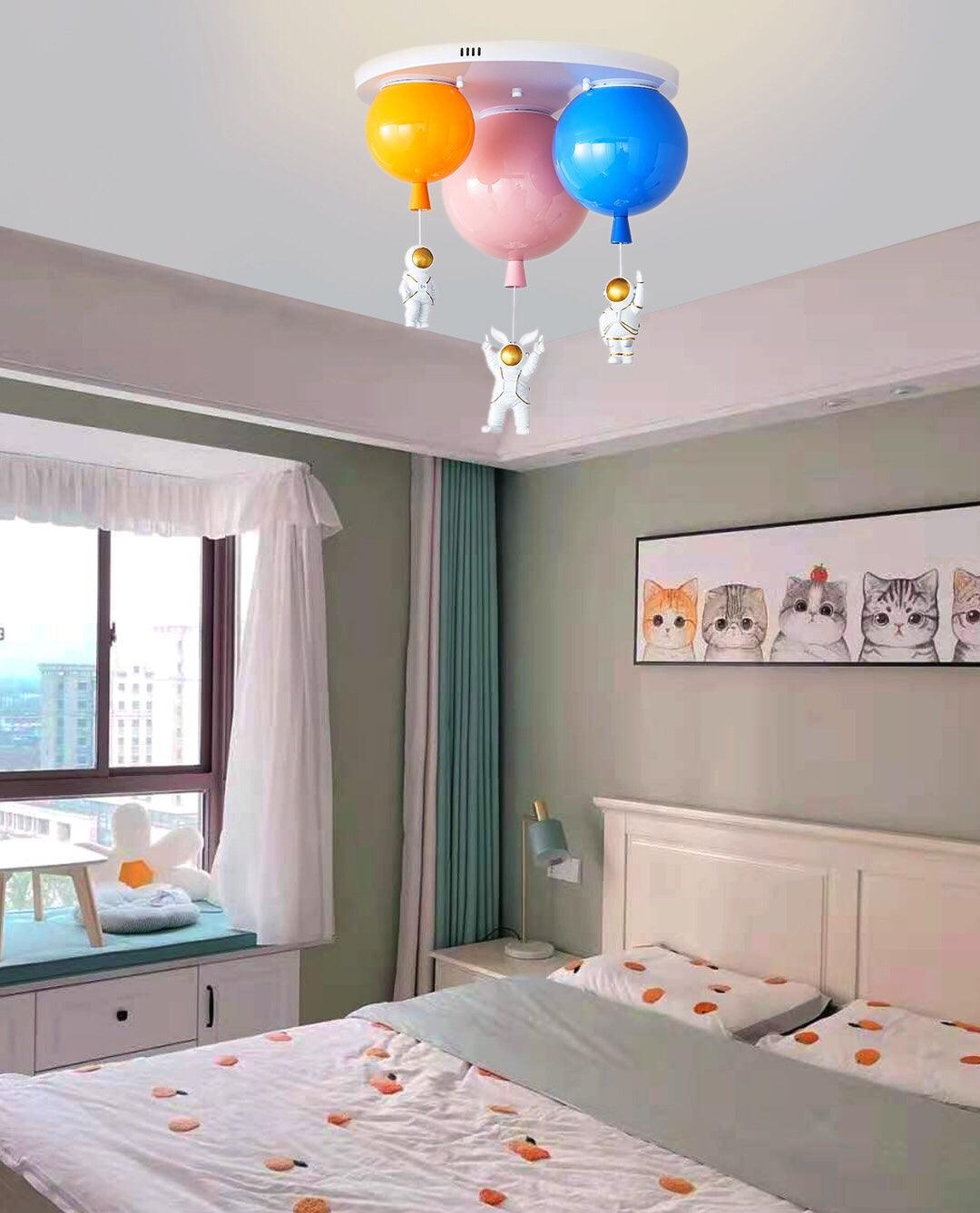 Astronaut Balloon Flush Mount Ceiling Light – Glossy Designer Lamp