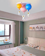 Astronaut Balloon Flush Mount Ceiling Light – Glossy Designer Lamp