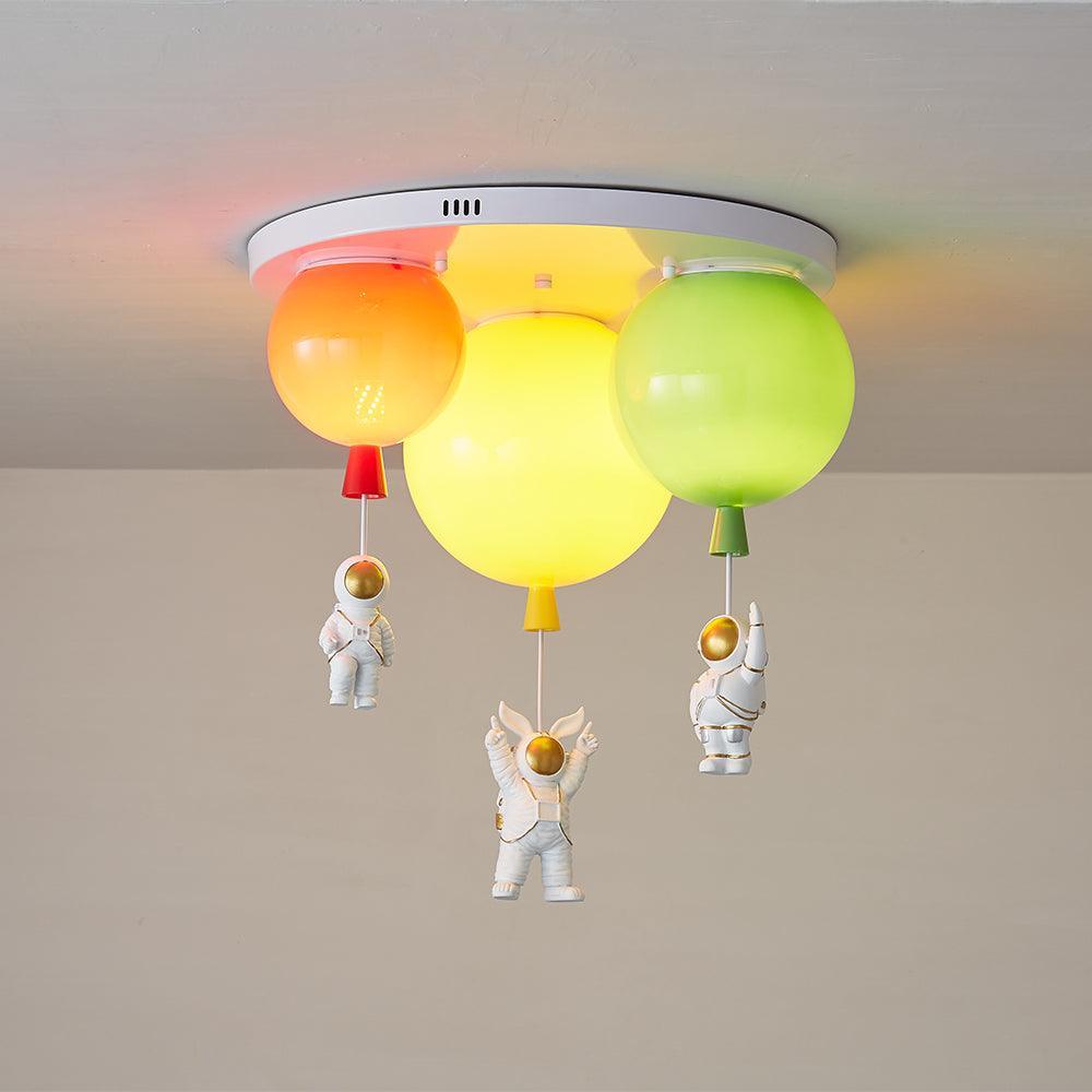 Astronaut Balloon Flush Mount Ceiling Light – Glossy Designer Lamp