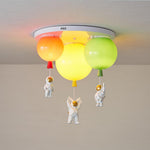 Astronaut Balloon Flush Mount Ceiling Light – Glossy Designer Lamp
