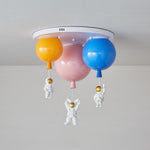 Astronaut Balloon Flush Mount Ceiling Light – Glossy Designer Lamp