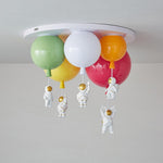 Astronaut Balloon Flush Mount Ceiling Light – Glossy Designer Lamp