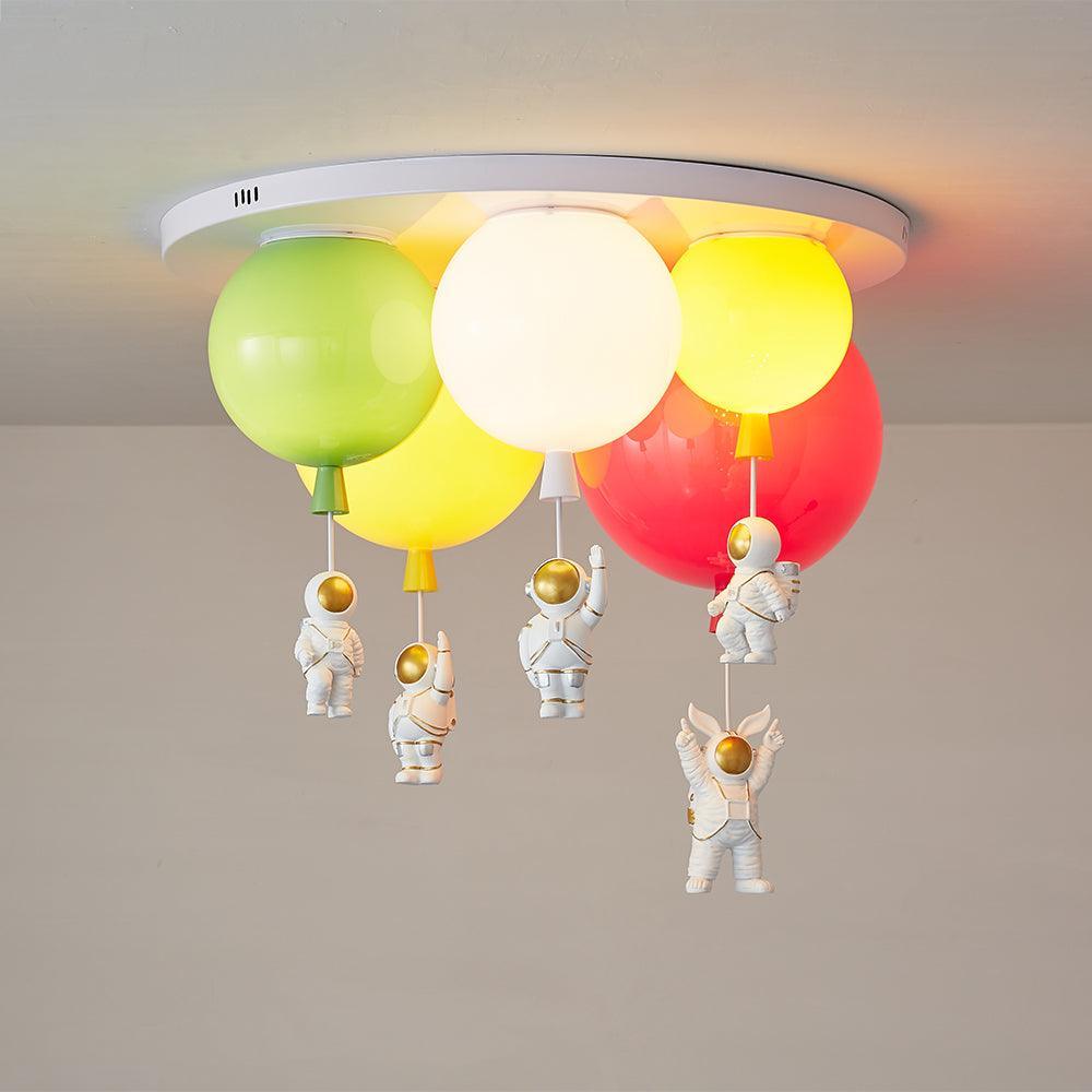 Astronaut Balloon Flush Mount Ceiling Light – Glossy Designer Lamp