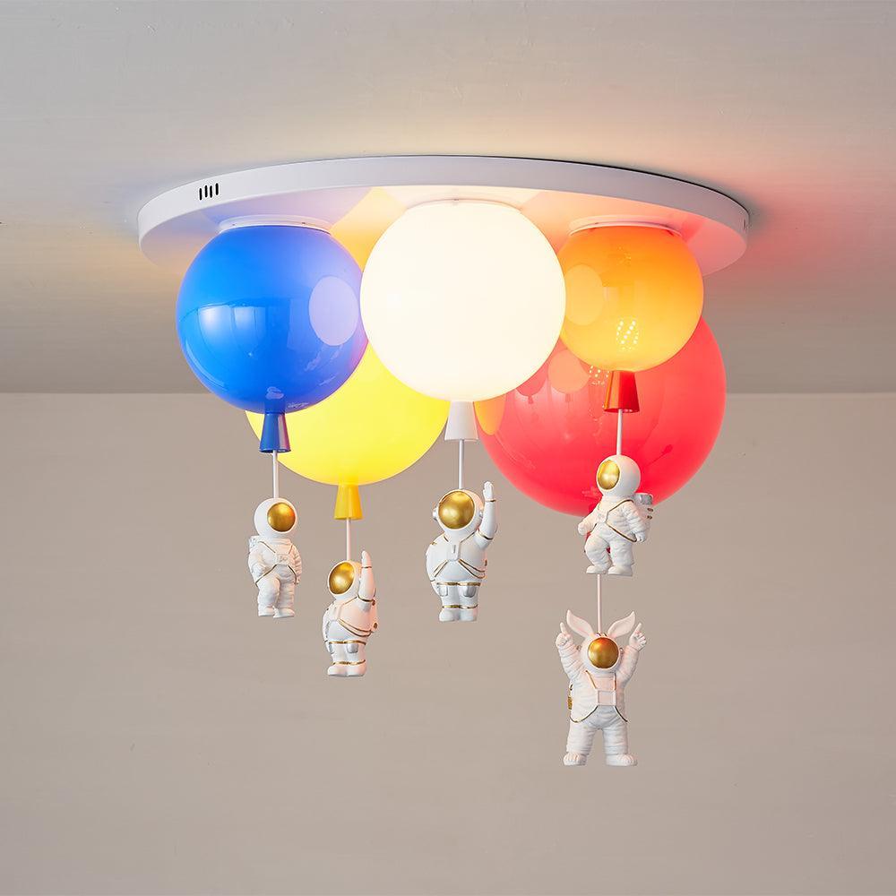 Astronaut Balloon Flush Mount Ceiling Light – Glossy Designer Lamp
