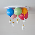 Astronaut Balloon Flush Mount Ceiling Light – Glossy Designer Lamp